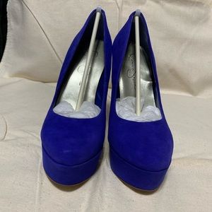 Jessica Simpson 7 1/2 cobalt blue stilettos.
